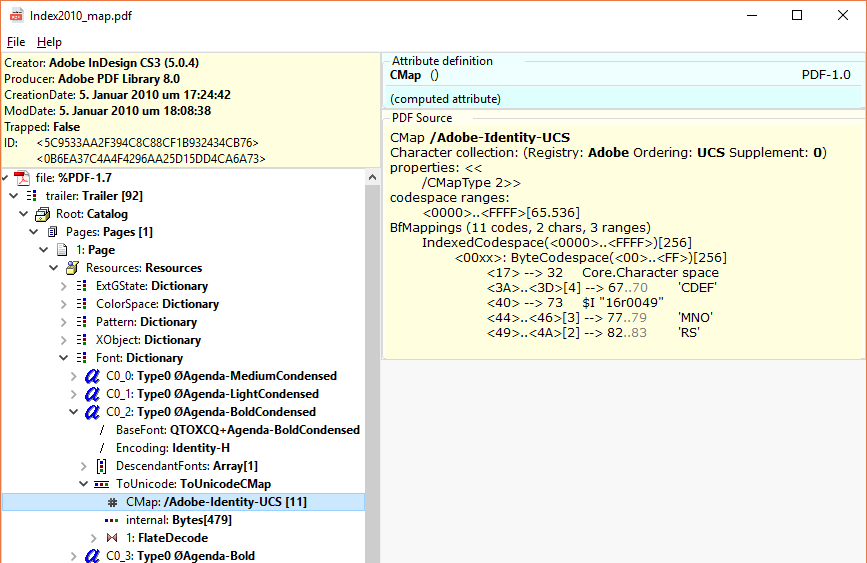 CMap object