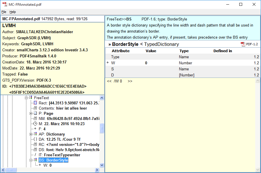 PDFExplorer with a BorderStyle object