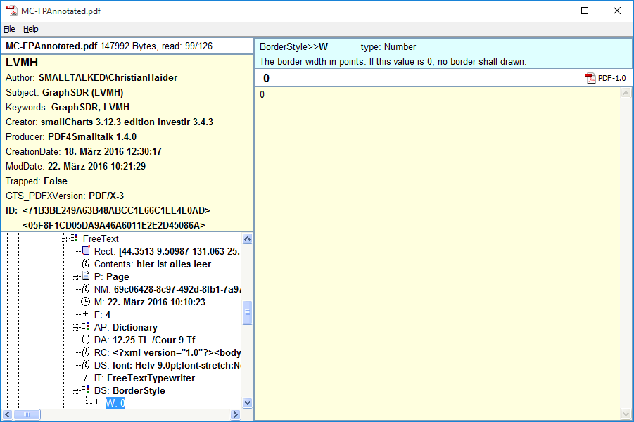 Attribute /W in the BorderStyle object