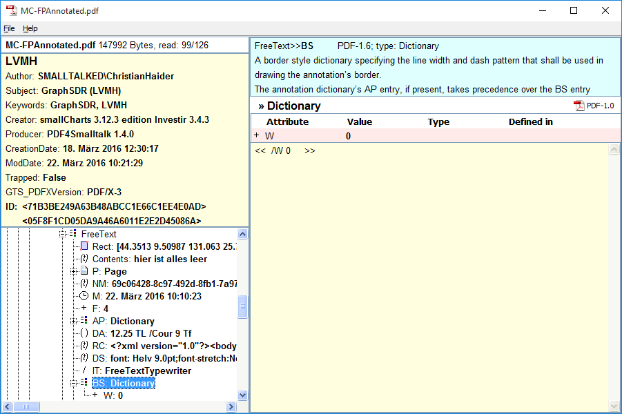 PDFExplorer with an untyped object